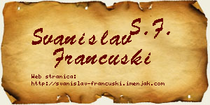 Svanislav Francuski vizit kartica